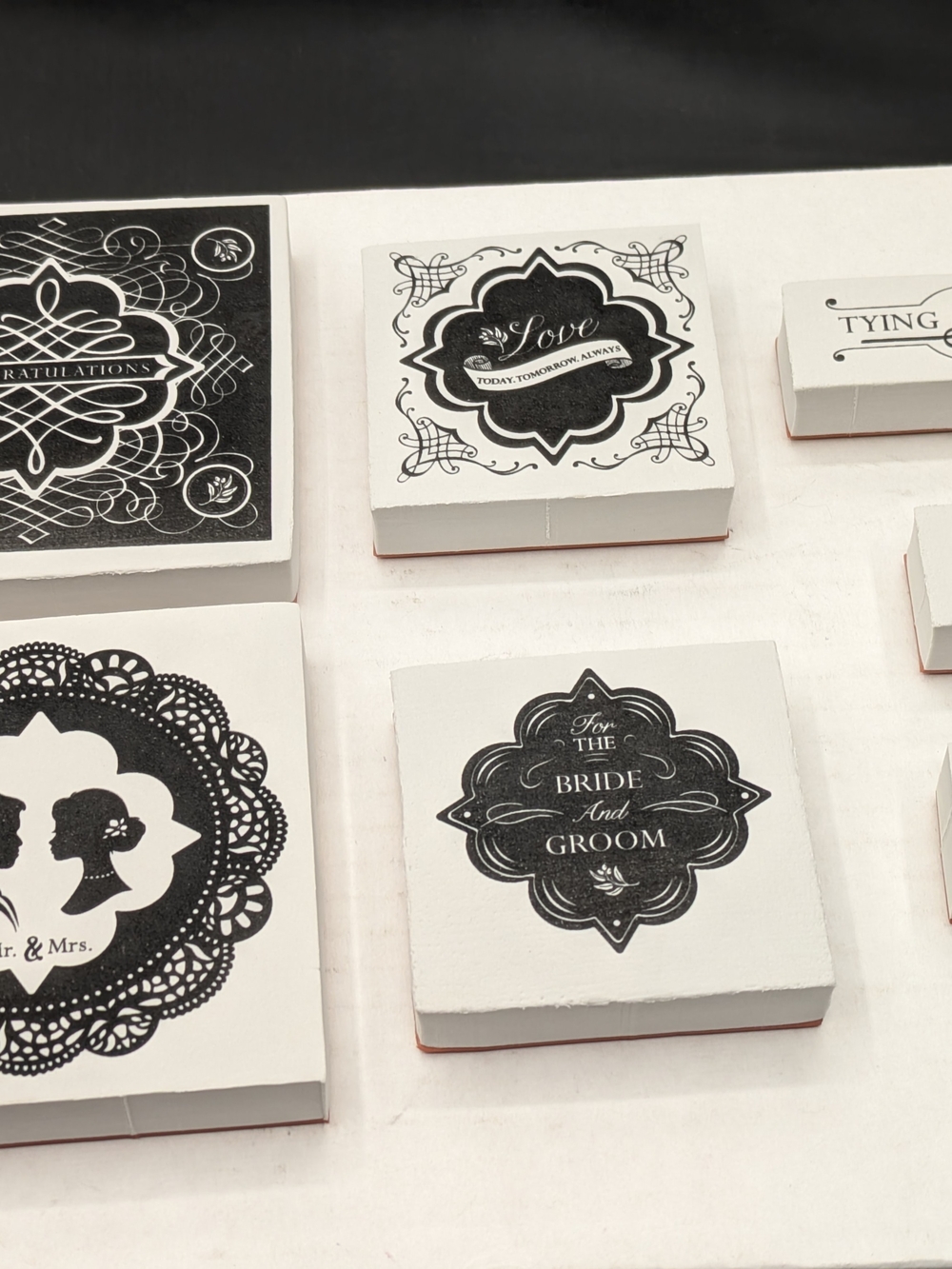 Crafts Rubber Stamps Bride and Groom Wedding Theme